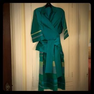 Silk Skirt and Wrap Around Blouse